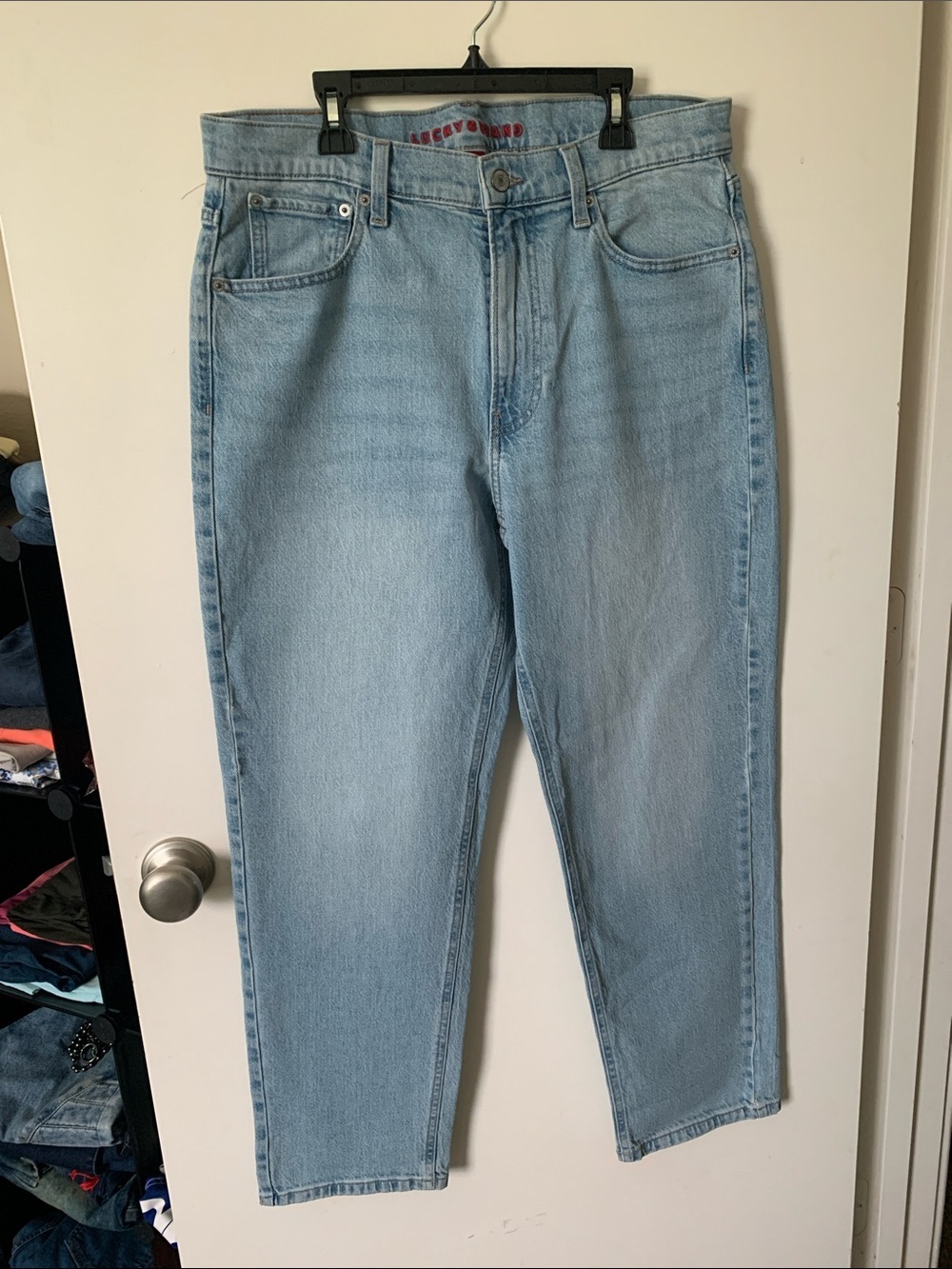Lucky Brand Light Blue Boy Midrise Relaxed Straight Jeans